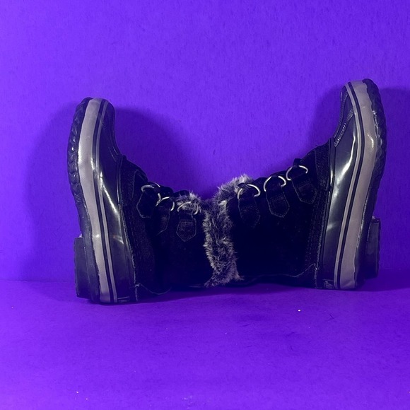 KHOMBU Girls Black Steel Shank Snow Boots Size 13 - Picture 8 of 10